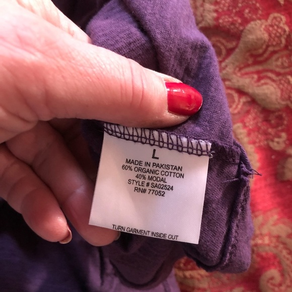 Threads 4 Thought by Anthropologie Large purple scoop front cold shoulder - Picture 14 of 14